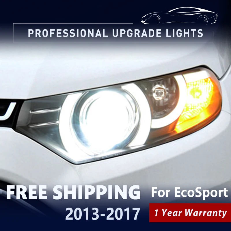 

Car Styling for Ford Ecosport Headlight 2014 LED Headlight DRL Hid Head Lamp Angel Eye Bi Xenon Beam Auto Accessories