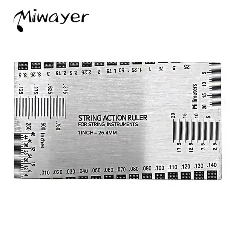 Guitar String Ruler Miwayer String Action Gauge Guitar Repairing Tool for Luthier Fit for Guitar Ukulele Bass Banjo Mandolin