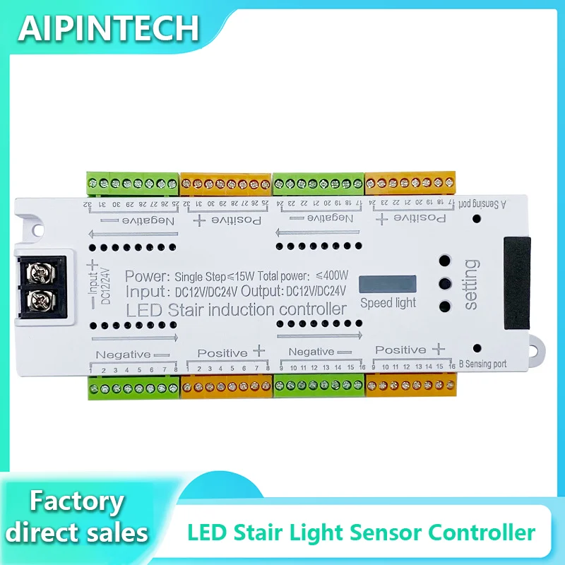 Illuminazione Automatica Per Scale A 32 Canali Kit Controller Luce Per Scale Con Sensore Di Movimento A Led Per Scale Striscia Flessibile 12V 24V