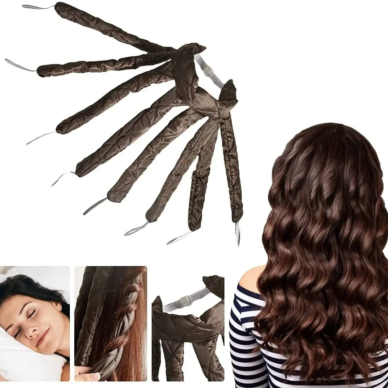 Lazy Hair Curler Hair Rollers Heatless Curling Rod Headband Curls Silk Ribbon Sleeping Soft Wave Formers No Heat Curls Ribbon hair styling tool,hair curling tools