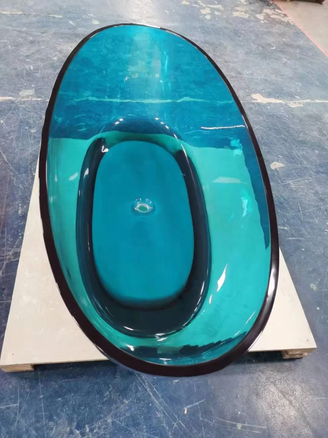 1600x800x540mm New Design Resin Freestanding Bathtub Online Celebrity Colored Transparent Muti-Sized Tub RS1005A 6