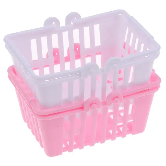 12pcs Mini Shopping Baskets Playing House Baskets Kids Small Candy Baskets Model Doll House Furniture For Dollhouse Decor 3