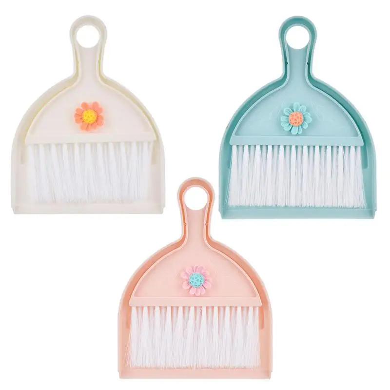 

Dustpan And Brush Set Portable & Lightweight Handheld Desktop Sweeping Brush Household Accessories For Keyboard Windowsills Sofa