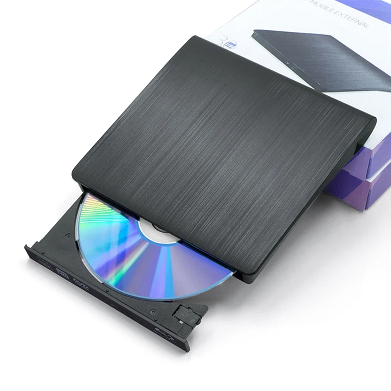 노트북용 초박형 외장 USB 3.0 블루레이 버너, BD-RE CD/DVD RW 버너, 3D 4K 블루레이 디스크 재생 가능