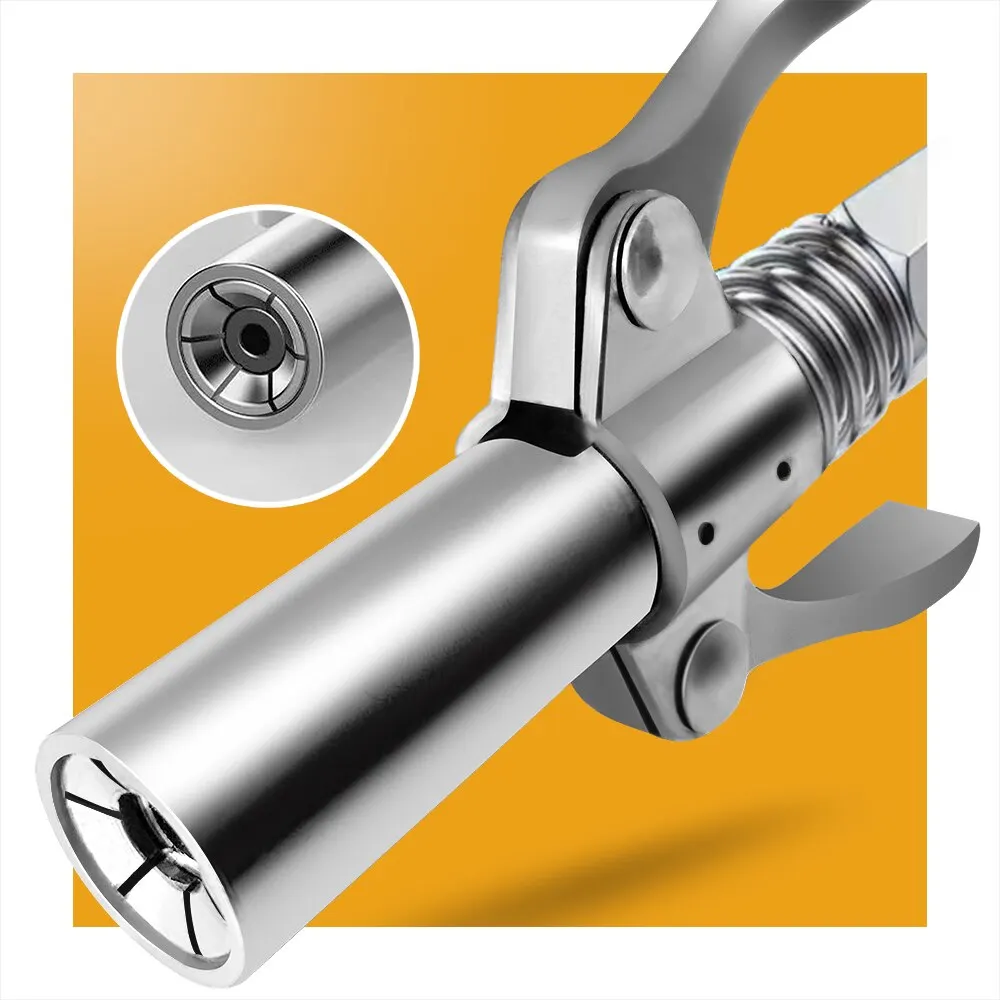 Hose Coupler Grease Gun Coupler 10000 PSI NPTI/8 Oil Pump Quick Release Grease Tip Tool Car Syringe Lubricant Nozzle for Repair