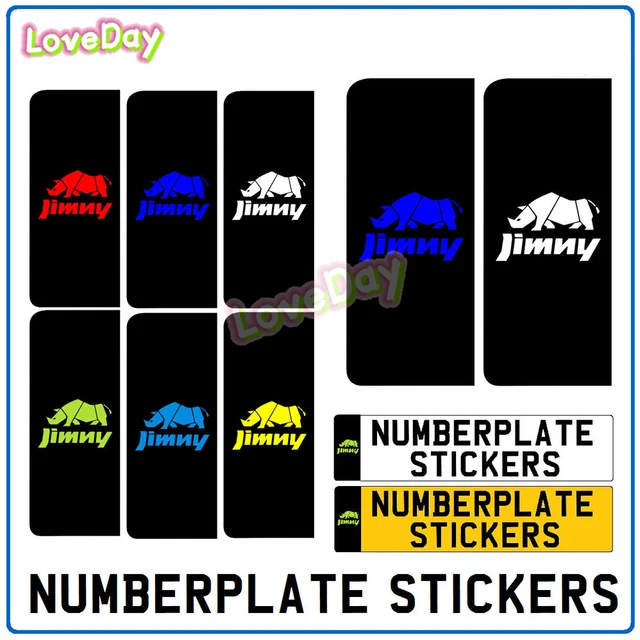 JIMNY RHINO License Plate Sticker A Creative Sticker for Your Suzuki Jimny Auto