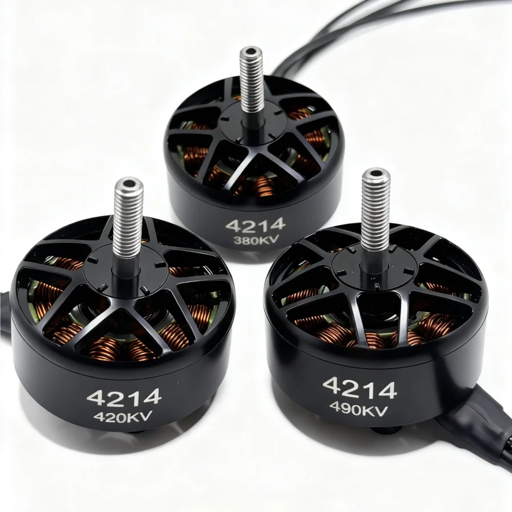 1/4개 4214 420kv 브러시리스 모터(GF1410 호환), X413 FPV 프레임 키트용 11-15인치 프로펠러 장착 가능, 장거리 RC 드론 Qu용