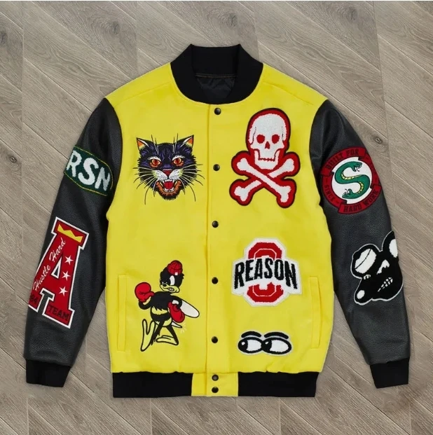 Nova Y2K europsko-američka vintage jakna i kaput s 3D ispisom za muškarce, ulični hip hop, labava Joker bejzbol uniforma_voghion.com