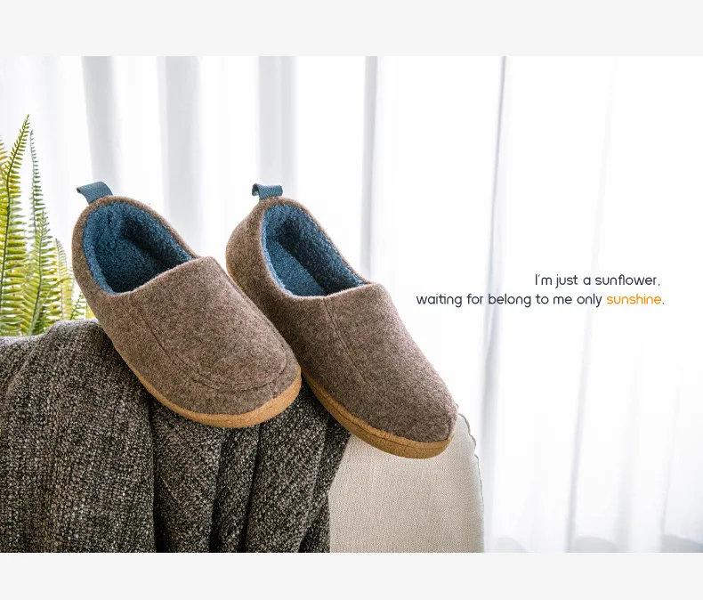 Evshine Damen Winter Fleece Hausschuhe Indoor Anti-Rutsch Warm Fuzzy Slides Herren Pelz Baumwollschuhe Unisex Komfort Flauschige Hausschuhe – Detail 7