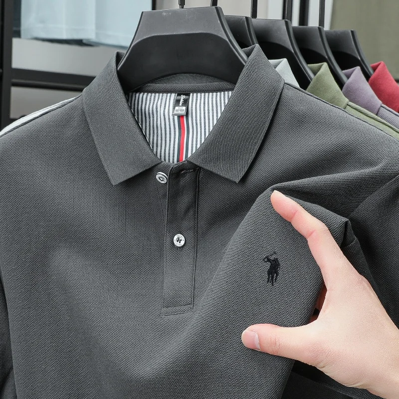 Polo da Uomo Estivo 100% Cotone con Ricamo Pony Paul, Elastico, Traspirante e Confortevole, Top Corto alla Moda - immagine 2