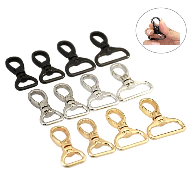 1pcs Metal Snap Hook Trigger Lobster Clasps Clips Flat Bottom Spring Gate Leather  Craft Pet Leash Bag Strap Belt Webbing 4 Sizes - AliExpress