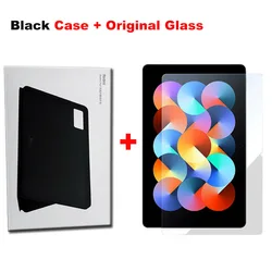 Xiaomi RedMi Pad 10.61 Smart Magnetic Flip Stand Tablet Cover (2022 Edition) for Redmi Pad 10.61 (Black with Glass)