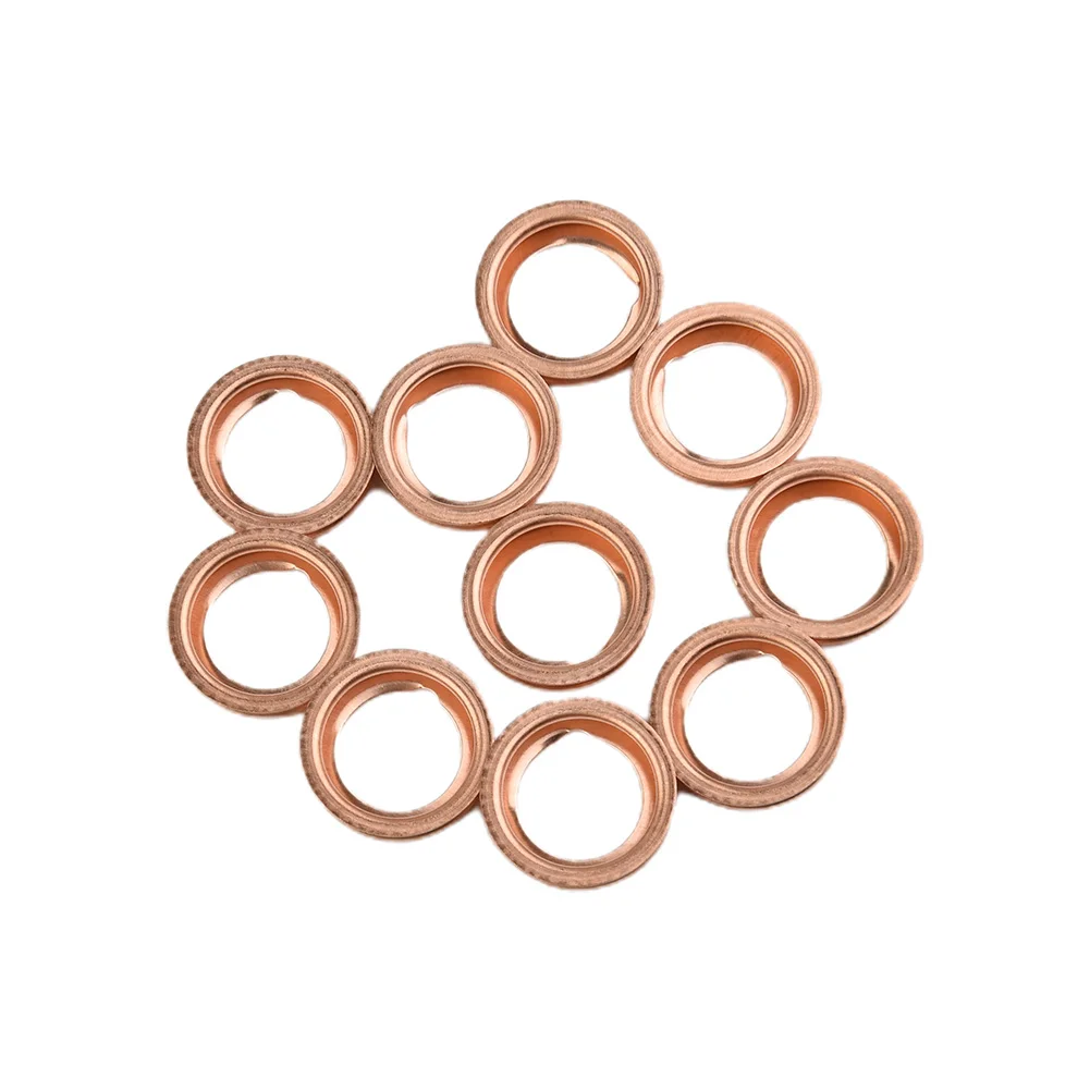 Rubber Gasket Oil Drain Plugs 10 Pcs Oil Drain Plug Crush Washer Gaskets Set 11026JA00A For Nissan 2010-2011 Metal-Crush Gaskets For Nissan 370Z / Cube 2010