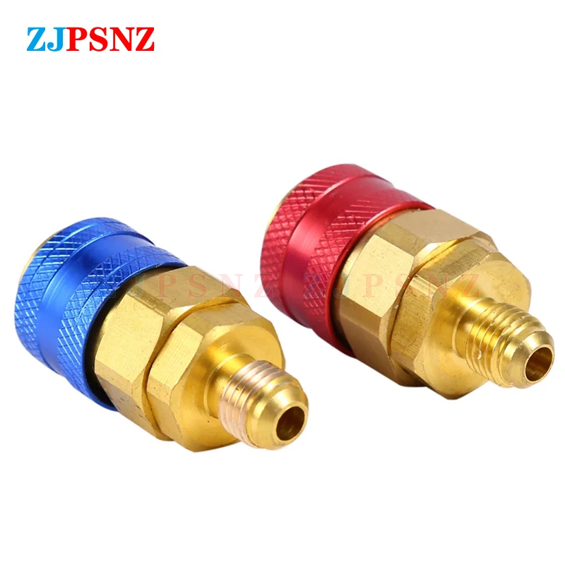 

Car Quick Coupler Connector Freon R134A H L Brass Adapters Air Conditioning Refrigerant Adjustable AC Manifold Gauge Terminal