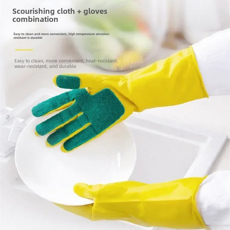 Right hand gloves dishwashing cleaning cloth kitchen gloves house cleaning tools dish washing