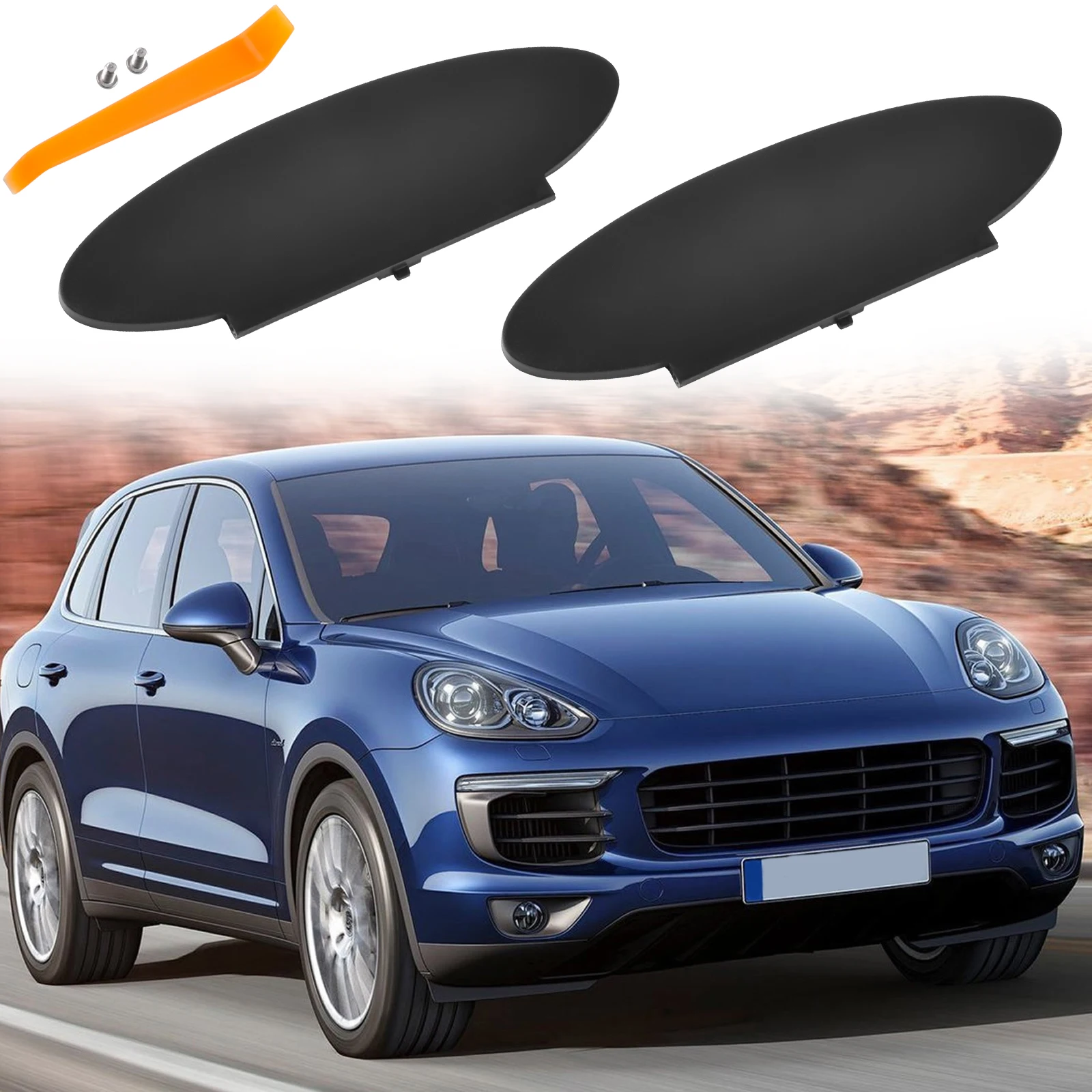 

2 Set For Porsche 911 996 997 For Boxster 986 For Cayman 987 Sunvisor Vanity Mirror Cover Car Accessories Interior Cover Black