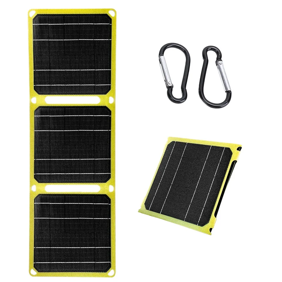 Portable Solar Panel Charger 30W 40W USB-C Power Bank