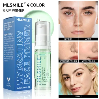 MLSMILE Hydrating Grip Primer Lightweight Moisturizing Primer Gel Complexion Brightening Primer Longlasting Shiny Makeup Base