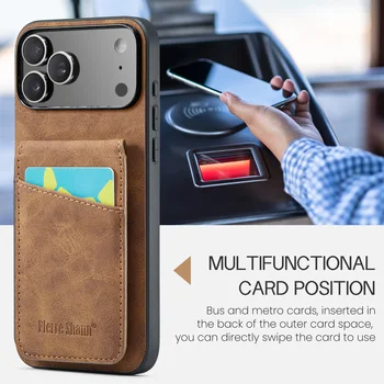 iPhone PU Leather Case with Card Slot Holder 1