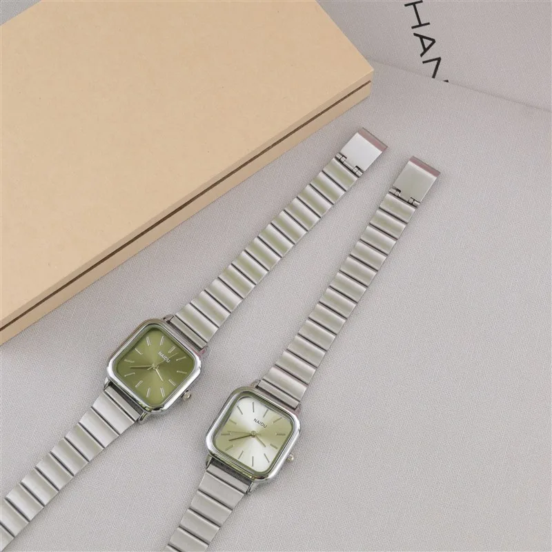 2023 Year Square Ladies Watches for Women Girl Simple Stainless Steel Strap Casual Female Quartz Elegant Minimalist Wristwatches