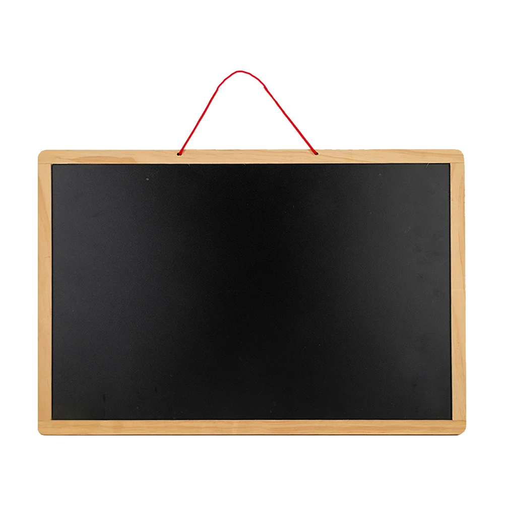 

Double-Sided Blackboard Whiteboard Wooden Writing Chalkboard Hanging Message Board Table Number Place Tag Display Board