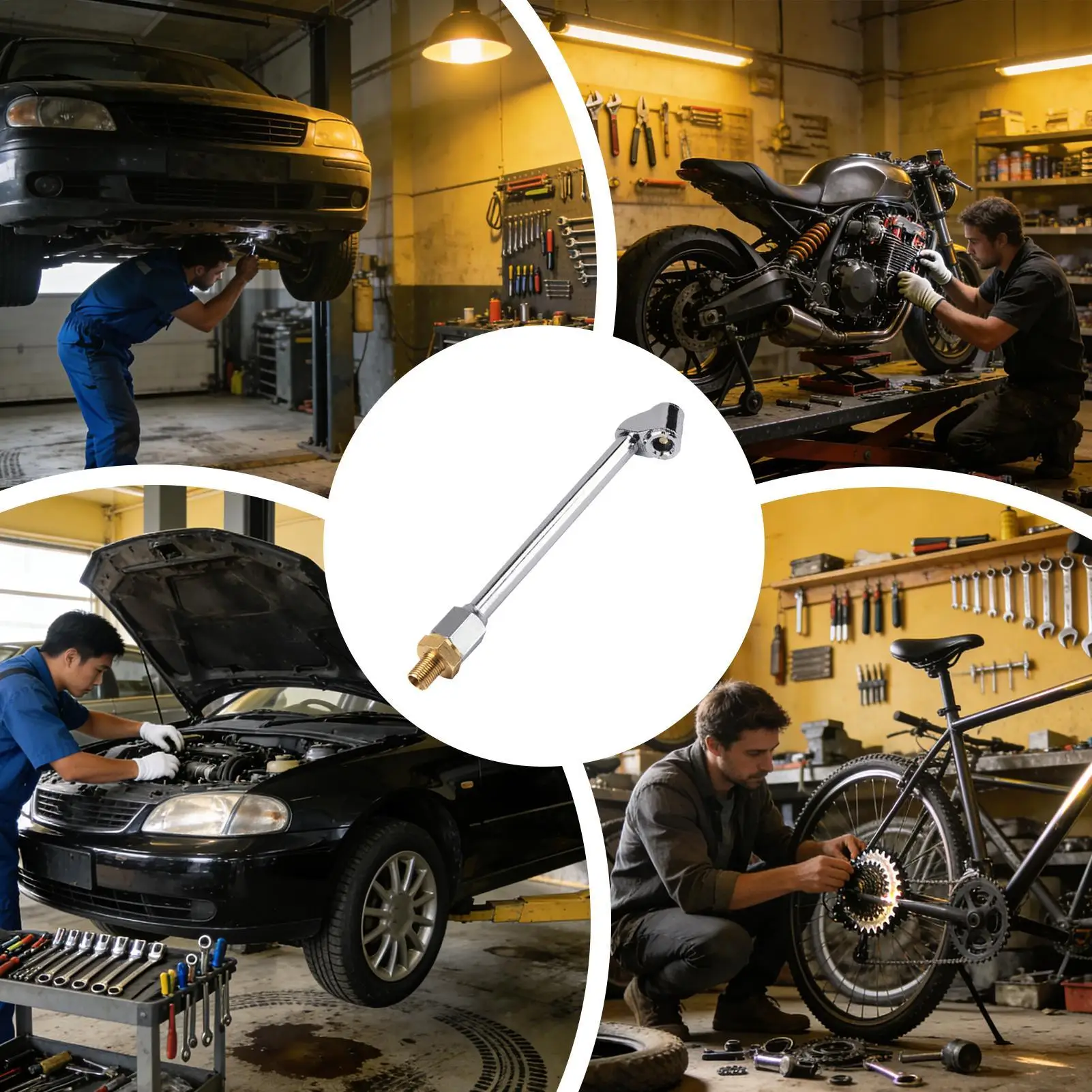 Auto-Reifenfüller-Aufsatz mit Schnellanschluss, Auslaufsicher, Tragbarer Verriegelungs-Luftaufsatz für PKW, LKW, Wohnmobil, SUV, Fahrrad – Detail 5