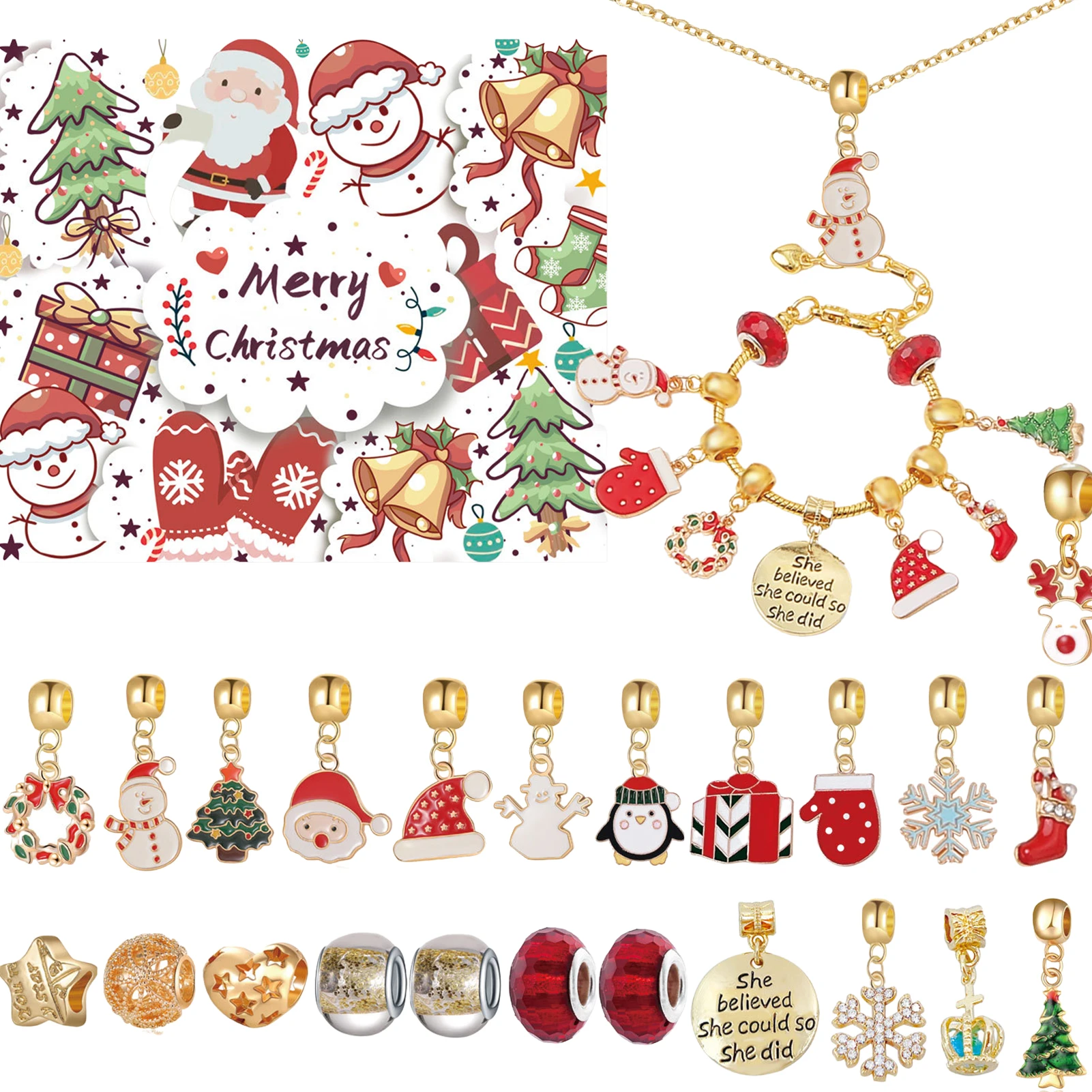 24 Days Christmas Advent Calendar Christmas Countdown Calendar 24