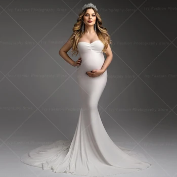 Maternity Dress For Baby Showers Off Shoulder Slim Fit Dress Photo Shoot Photography Dress For Women Clothes For Pregnant Women