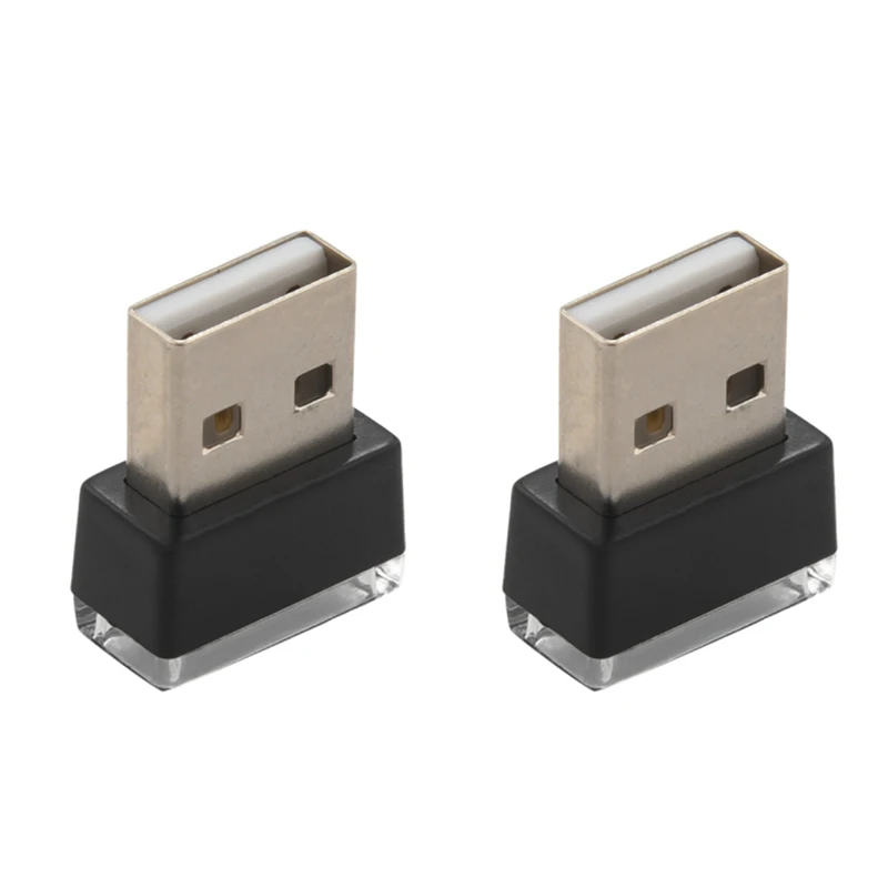 

2X Mini Portable Mini Usb LED Car Light Car Interior Usb Atmosphere Light Plug And Play Decorative Light Emergency Pc