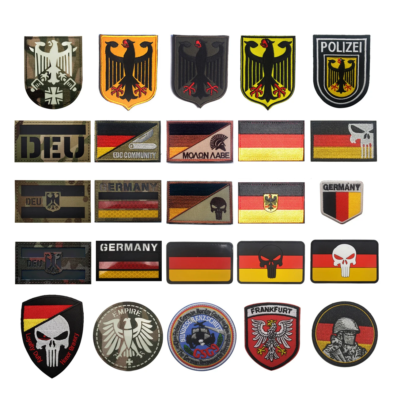 IR Infrared Reflective Germany Flag Embroidery Patch Eagle Military