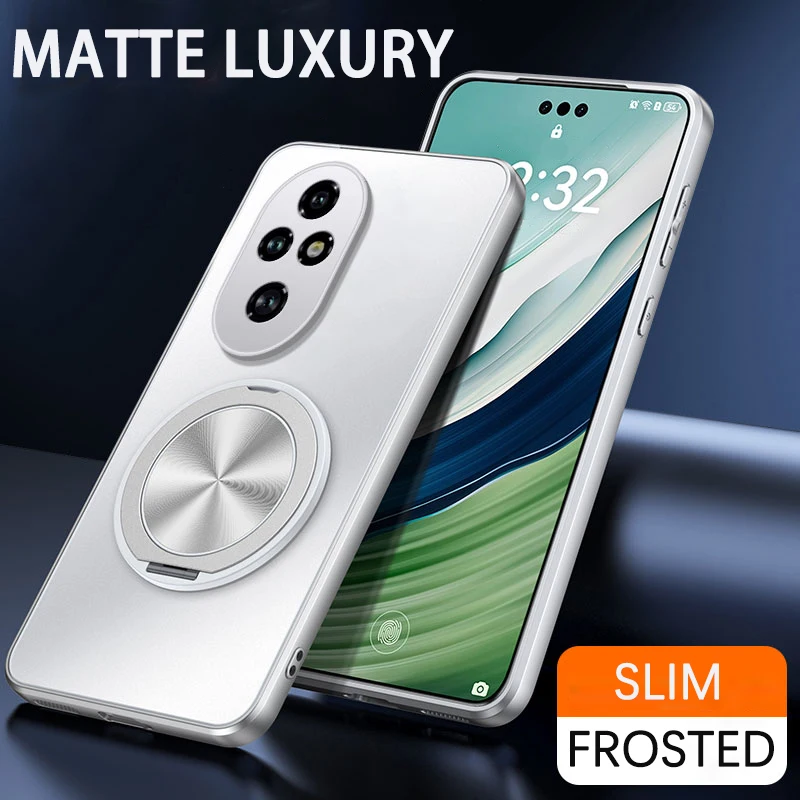 Enhanced Product Title: Premium Shockproof Hard Matte Phone Cover with Magnetic Ring Holder