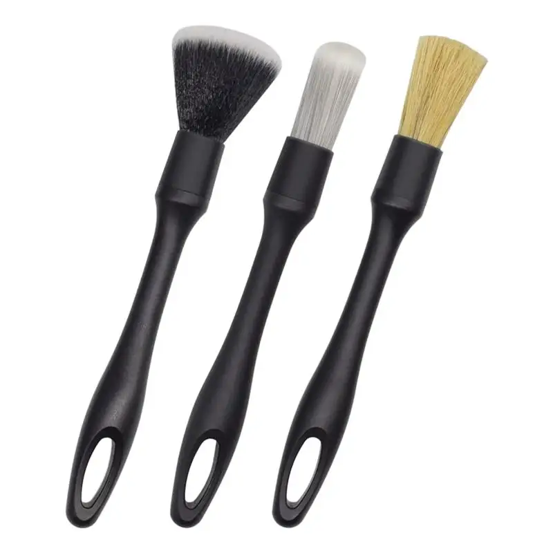 

Car Detailing Brush Set Car Cleaning Dust Brush Comfortable Grip Interior Cleaning Set For Dashboard Center Console Screen Air