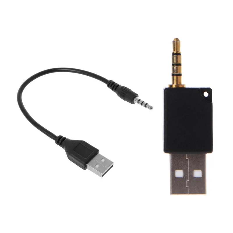 USB 2.0 Male to 3.5mm Male AUX Audio Cable Plug Jack Converter Adapter Plug Car MP3 Player Mobile Phones 1Pc