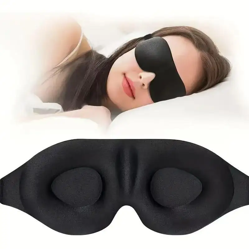 Ultimate Comfort 3D Contoured Blackout Sleep Mask - Adjustable for Relaxation and Travel