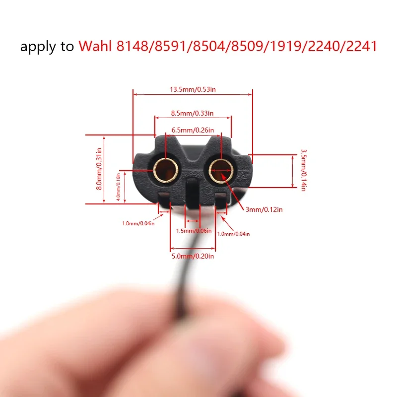 USB Charging Cable 1M Power Cord Wahl 8148/8591/8504/8509/1919/2240/2241 Hair Clipper Accessories