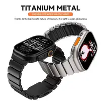 Bracelet en caoutchouc fluoré élastomère titane pour Apple Watch Ultra 3 2 1 49mm 10 11 46mm, bracelet magnétique pour Iwatch 9 8 7 45mm 6 SE 3 44mm 2