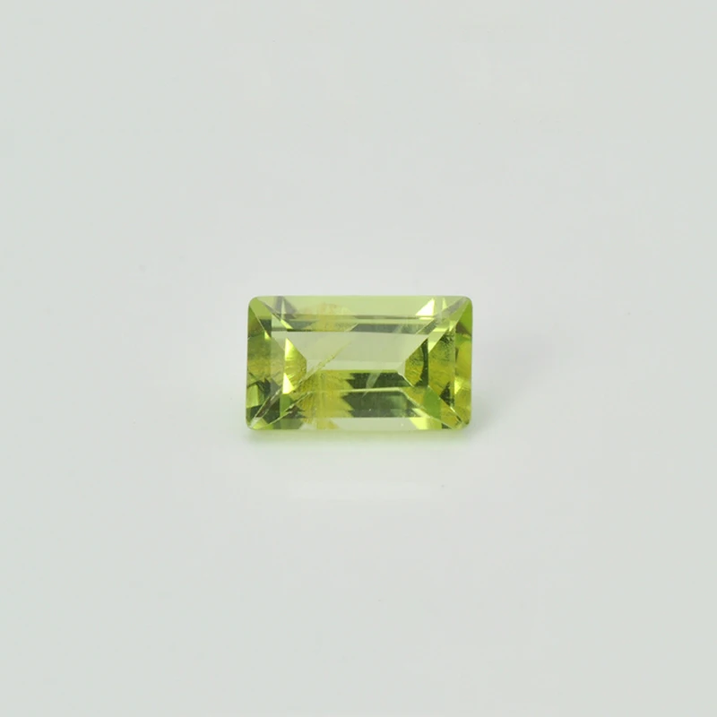5pcs/lot Natural Stone Green Peridot Facet Rectangle Step cut 5x7mm-7x9mm Eye Clean Semi-precious Gemstone For Jewelry