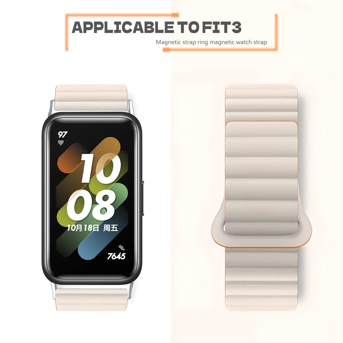 Silicone Magnetic Loop Strap Adjustable Bracelet Wristband Accessory