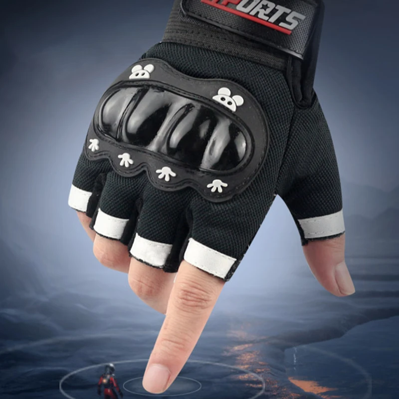 Kid's Half/Full Finger Gloves Slip Rresistant Wear-resistant Racing Off-road Shatterproof Breathable Motorcycle Bicycle Glove 3