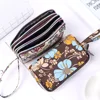 1PC New Fashion Waterproof Female Handbag Practical Larger Capacity Print Canvas Bag Key Coin Purse Three-layer Long Wallet 3
