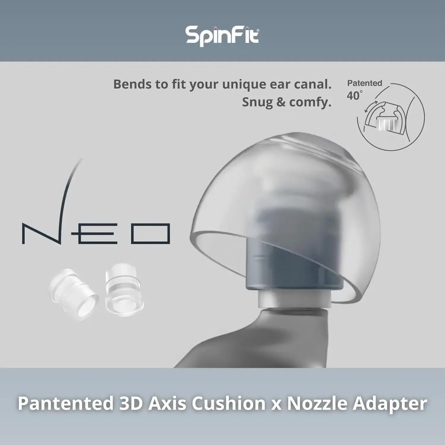SpinFit NEO for IEM Silicone Patented Eartips Successor of CP100
