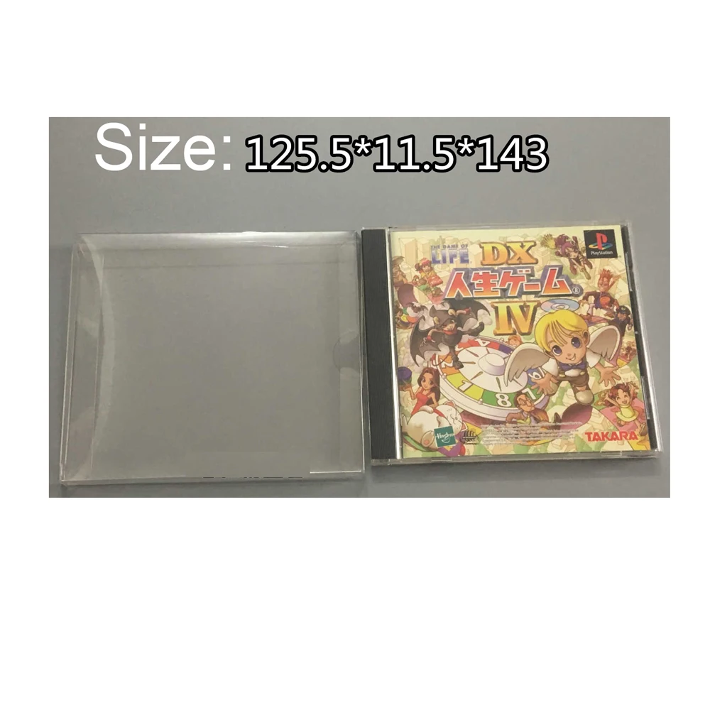 Clear transparent box For PS1 for sega dreamcast DC SS game card  collection display   storage 1CD PET  protective box