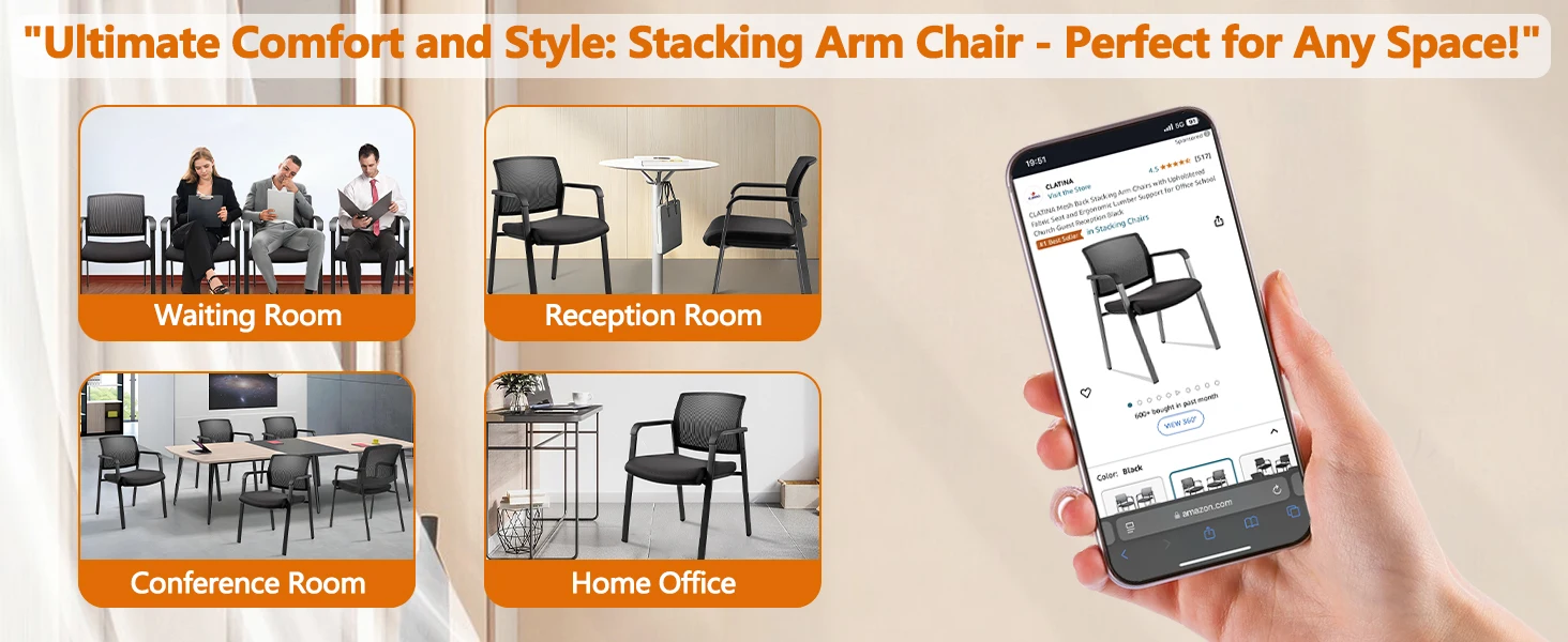 Space-saving Stack chair