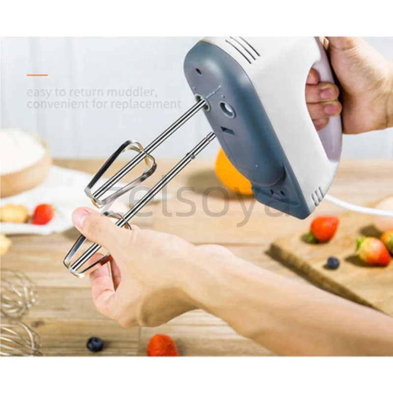 Electric Whisk Egg Beater Household Small Whipped Cream Baking Whisk Cake Hand-held Whipping Blender
