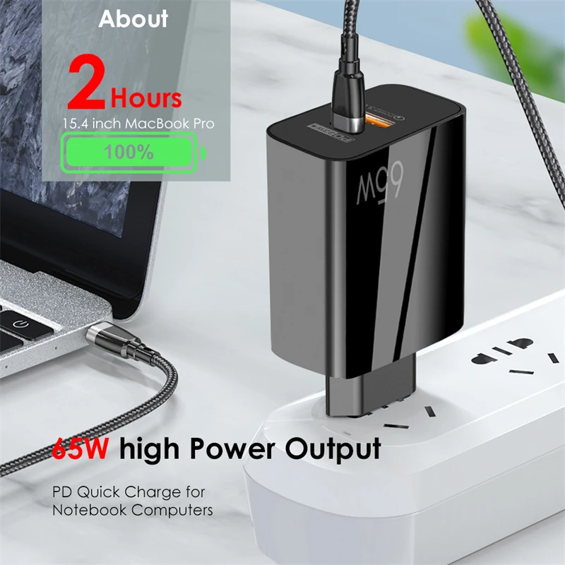 quick charge usb c GaN 65W USB C Charger Quick Charge 4.0 3.0 QC4.0 QC PD3.0 PD USB-C Type C Fast USB Charger For iPhone 13 12 Pro Max Macbook ipad 65w charger