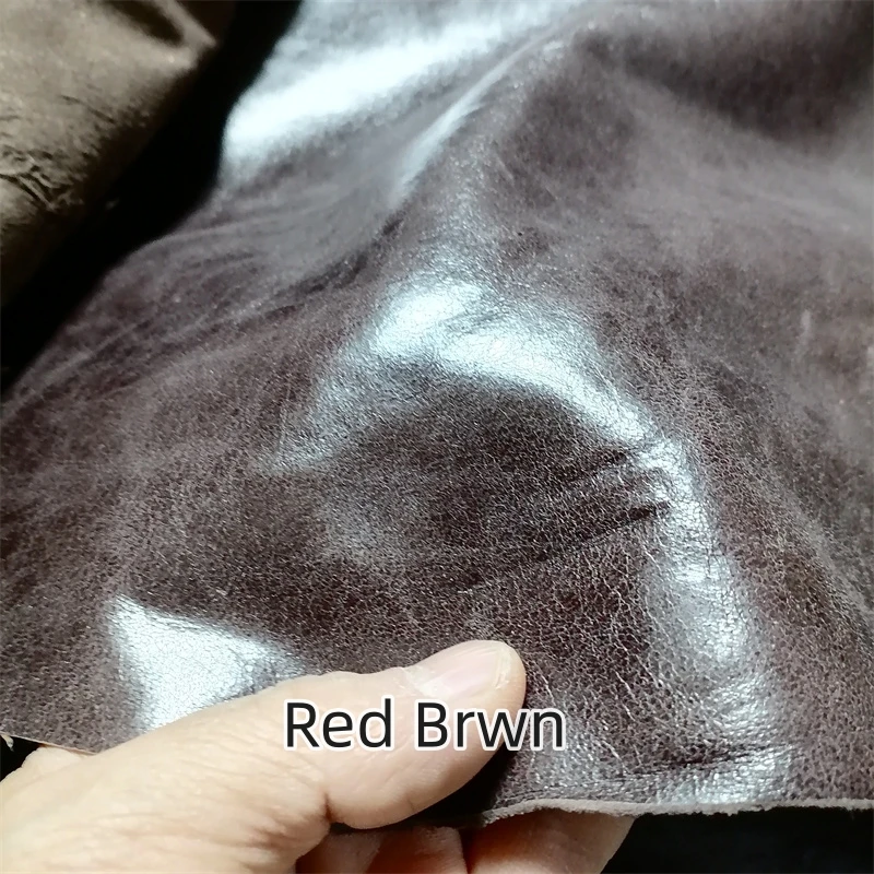 Ultra-Thin Brown Oil Wax Sheepskin Leather for DIY Handmade Projects