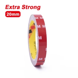 Extra Strong Double - Sided Adhesive Tape with High Viscosity, 3 Meters Long and 0.8mm Thick - No Residue Removal - 1PC (20MM)