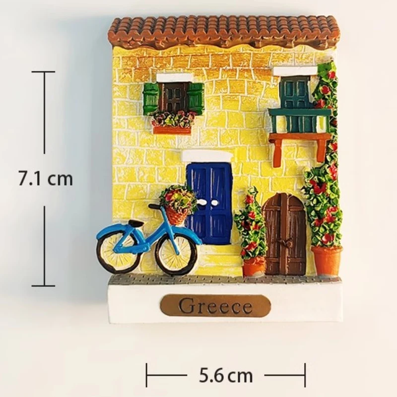 Magnete da frigorifero 3D di Atene Grecia, regalo di souvenir, decorazione per la casa e la cucina, adesivo magnetico Atene Grecia frigorifero magnete collezione