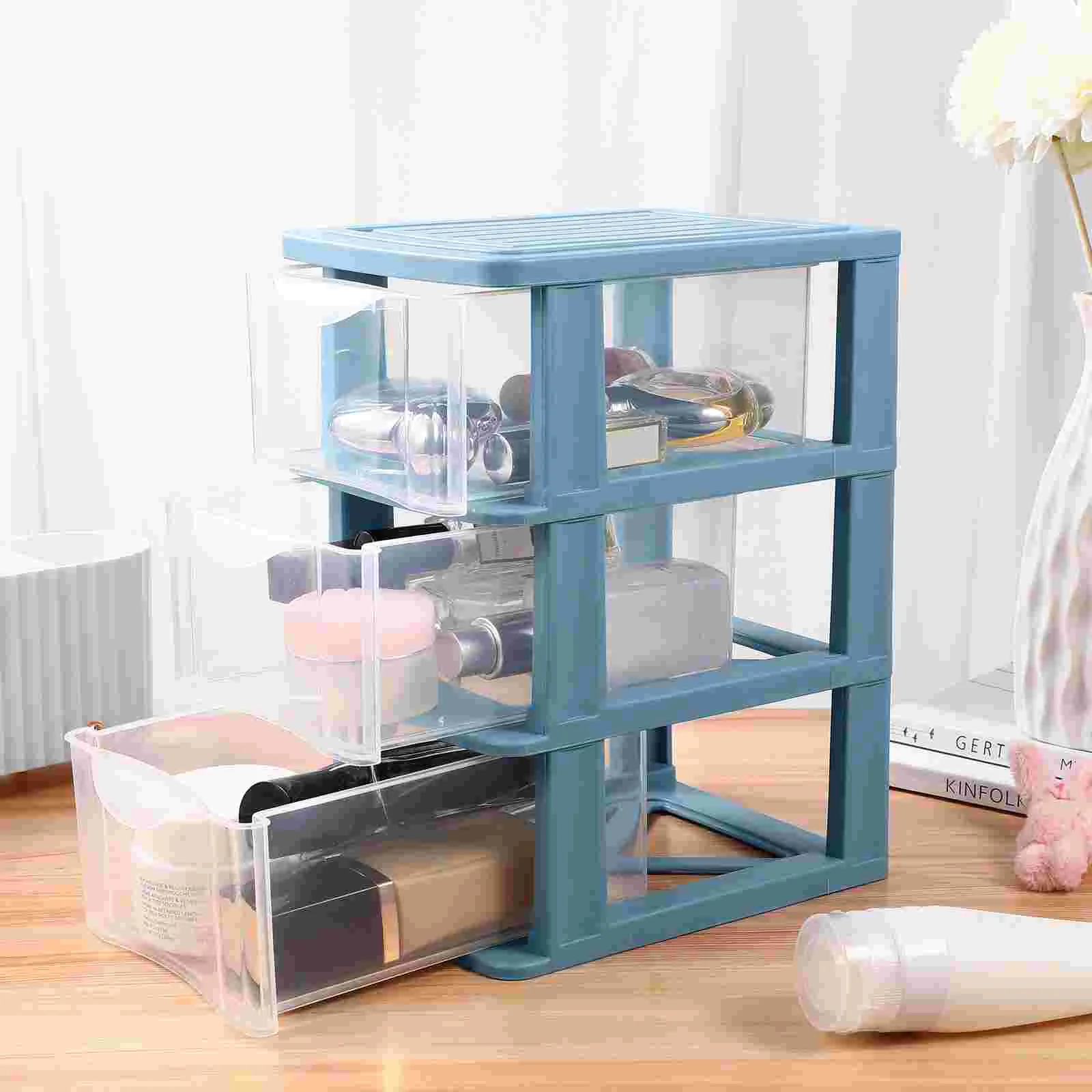 Shelf Storage Box Drawer-type Holder Plastic Container Organizers Pp Desk Drawers clear drawer organizers three tier lockers storage drawers plastic office container