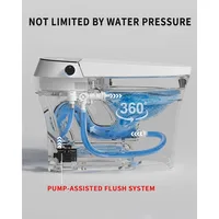 Smart Bidet Toilet, Smart Toilet with Bidet Built in, Pump-assisted Flush,Foot Sensor Operation,Warm Water,Heated Seat Air Dryer 2